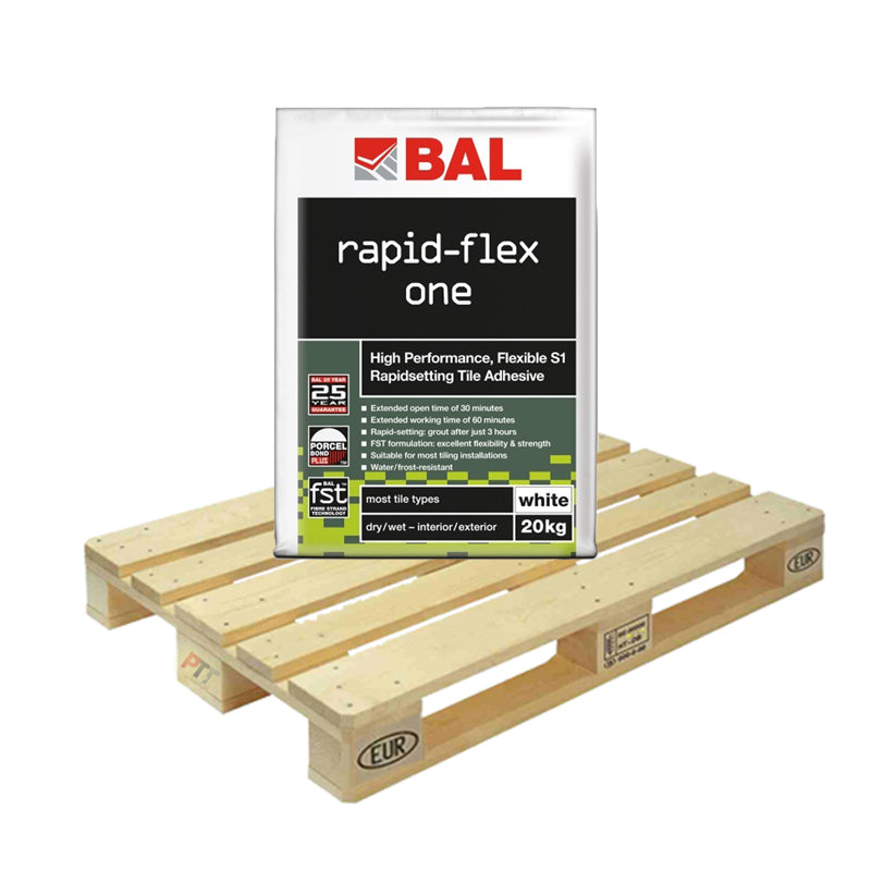 Image of Bal 20kg Rapid-Flex One White Tile Adhesive-Adhesive-Bal-tile.co.uk