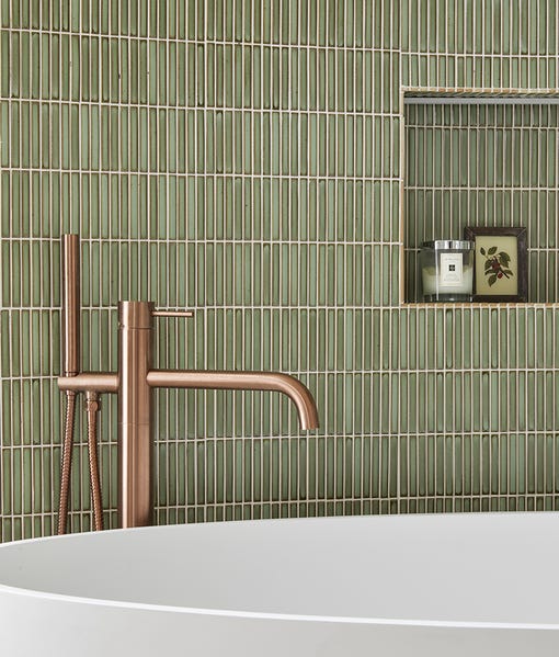 Bamboo Lustre Avocado Satin Mosaic 28.2x29.4cm-mosaic tile-Ca Pietra-Tile.co.uk