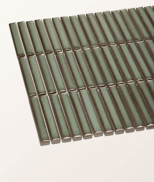 Image of Bamboo Lustre Avocado Satin Mosaic 28.2x29.4cm-mosaic tile-Ca Pietra-Tile.co.uk