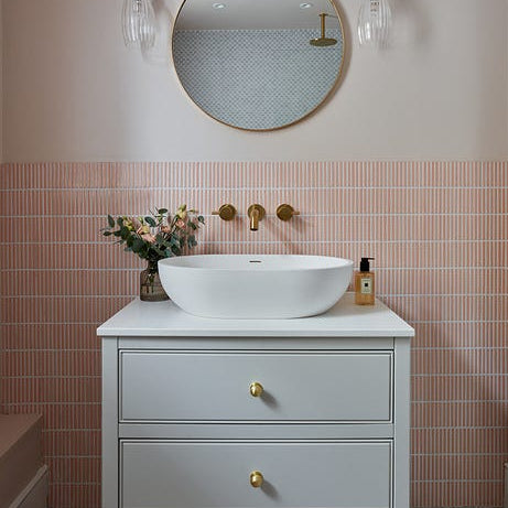 Bamboo Blush Gloss Mosaic 28.4x29.5cm-mosaic tile-Ca Pietra-Tile.co.uk