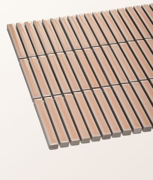 Bamboo Blush Gloss Mosaic 28.4x29.5cm-mosaic tile-Ca Pietra-Tile.co.uk