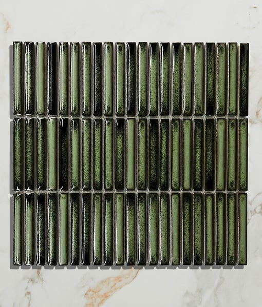 Image of Bamboo Lustre Forest Satin Mosaic 28.2x29.4cm-mosaic tile-Ca Pietra-Tile.co.uk