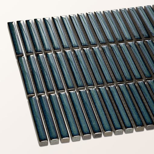Image of Bamboo Verdigris Gloss Mosaic 28.4x29.5cm-mosaic tile-Ca Pietra-Tile.co.uk
