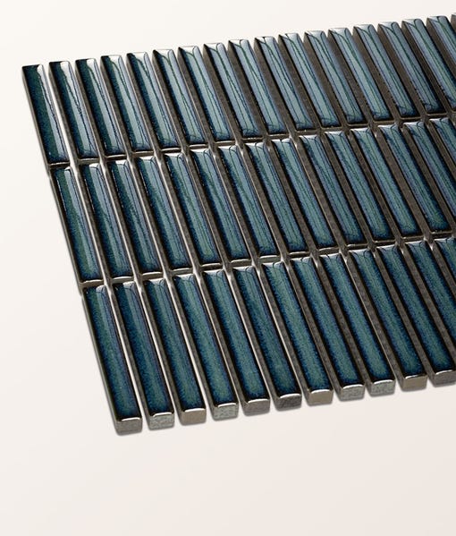 Bamboo Verdigris Gloss Mosaic 28.4x29.5cm-mosaic tile-Ca Pietra-Tile.co.uk