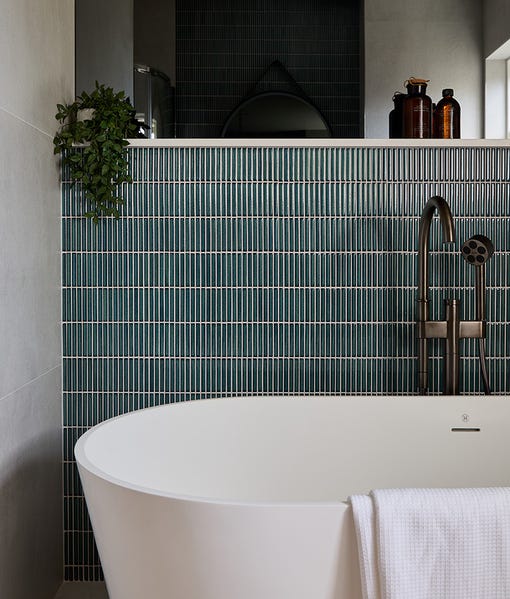 Bamboo Verdigris Gloss Mosaic 28.4x29.5cm-mosaic tile-Ca Pietra-Tile.co.uk