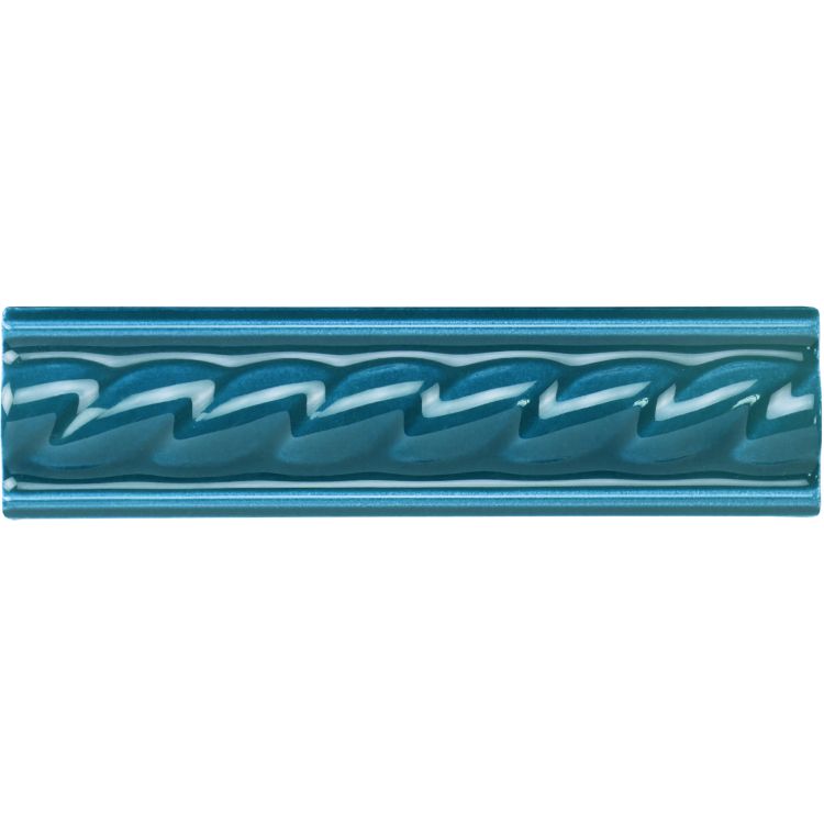 Image of Baroque Blue Rope Dado 15.2x4cm-Ceramic Tiles-Original Style-Tile.co.uk