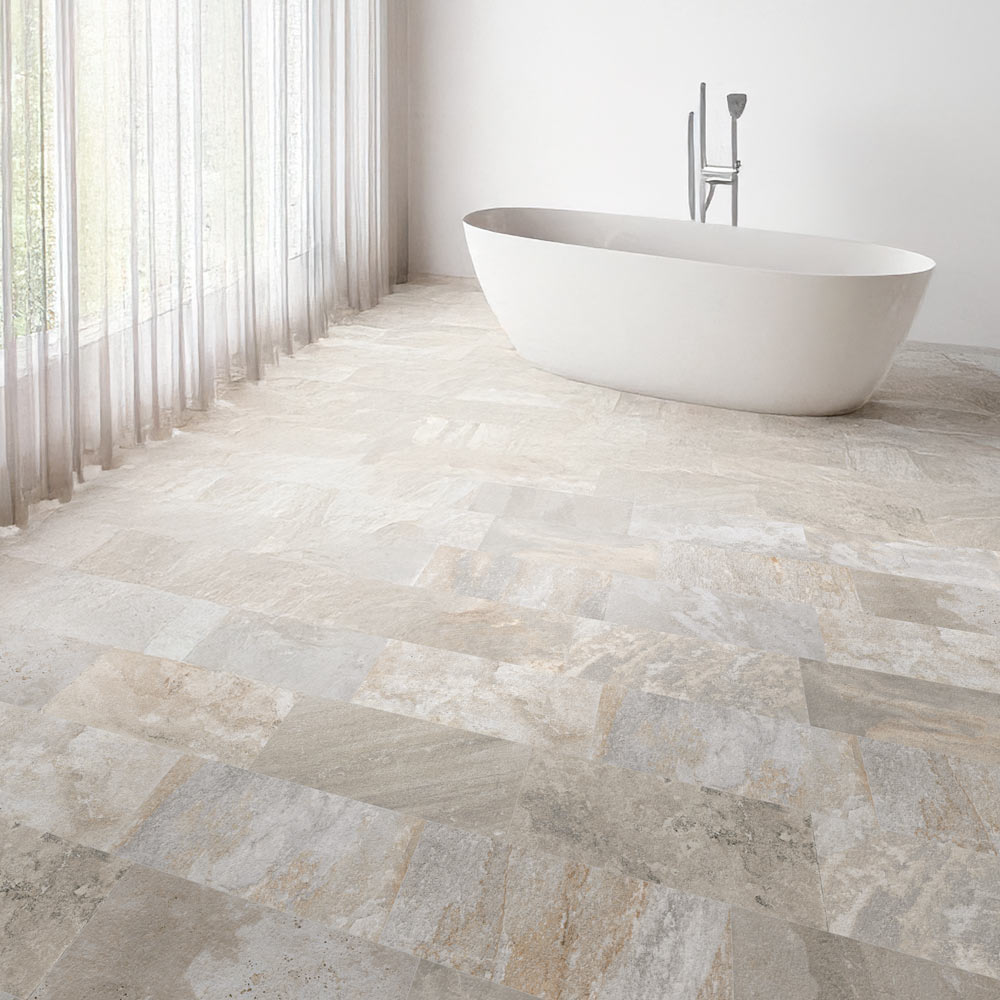 Image of Cambridge Bone Porcelain tile 30x60cm-Ceramic tile-Keros-Tile.co.uk