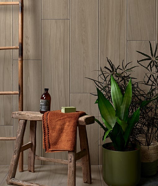 Image of Beach Hut Fluted tile 23x120cm-Wood effect tile-Ca Pietra-Tile.co.uk