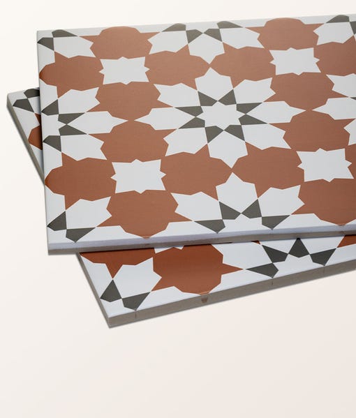 Belleville Vendome Red tile 22.5x22.5cm-Pattern tile-Ca Pietra-Tile.co.uk