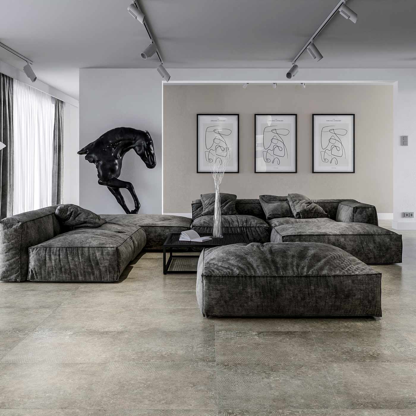 Image of Aged Natural pattern tile 60x60cm-Porcelain tile-Stargres-tile.co.uk