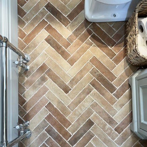 Image of Brewhouse Parquet tile 6.2x25cm-Porcelain tile-Ca Pietra-Tile.co.uk