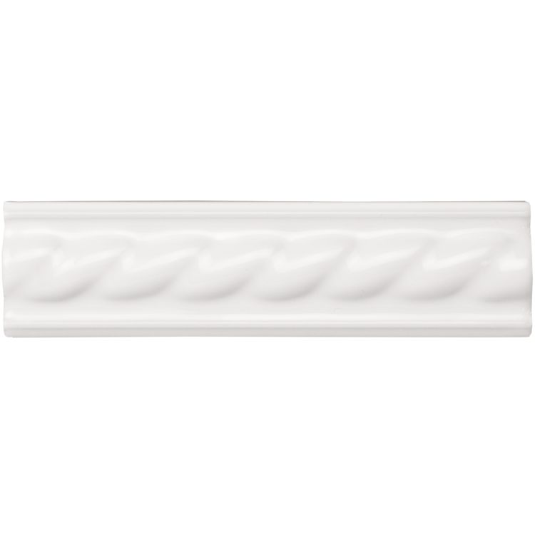 Image of Brilliant White Rope Dado 15.2x4cm-Ceramic Tiles-Original Style-Tile.co.uk