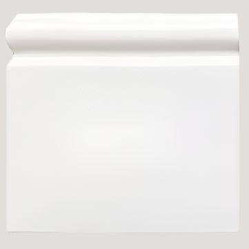 Image of Brilliant White Skirting Left Hand Corner Tile 16.7x15.2cm-Ceramic Tiles-Original Style-Tile.co.uk