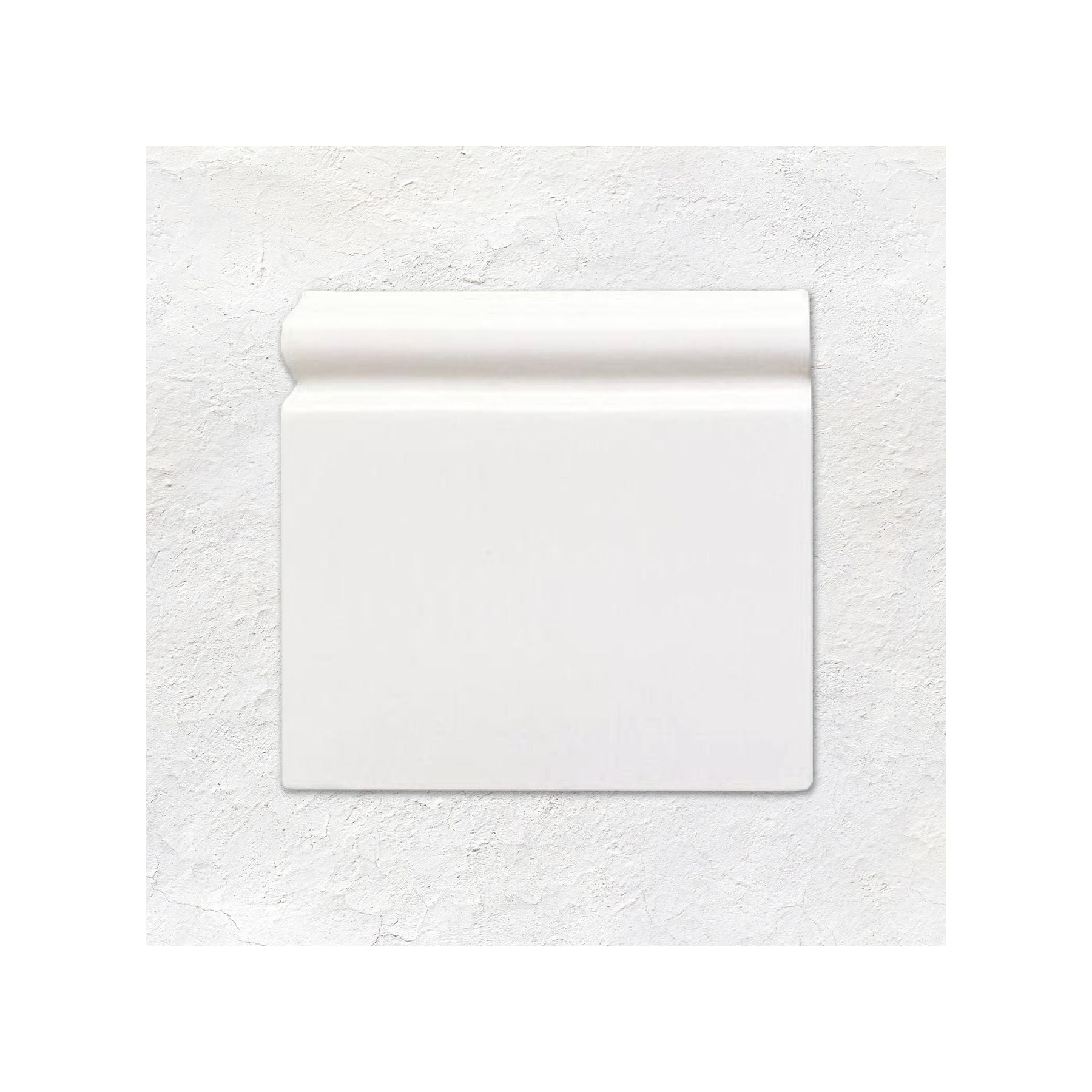 Image of Brilliant White Skirting Left Hand Corner Tile 16.7x15.2cm-Ceramic Tiles-Original Style-Tile.co.uk