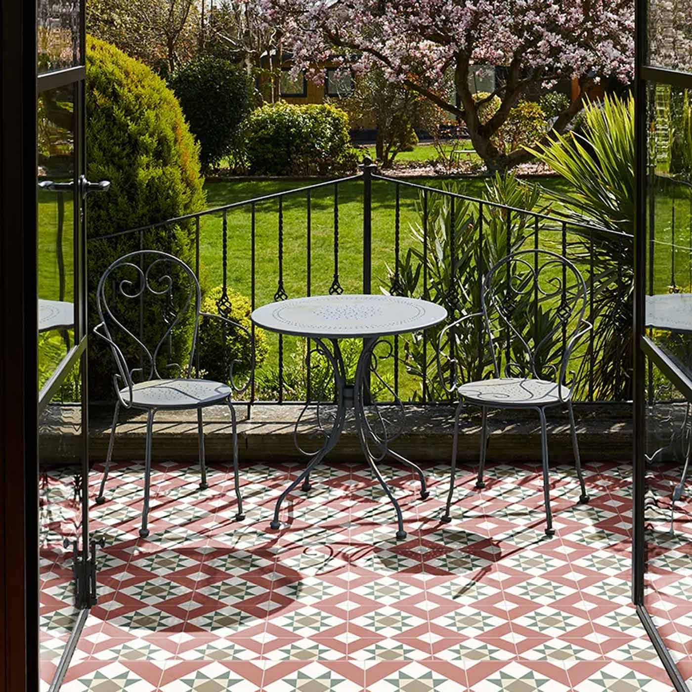 Image of Brompton Clarence Pattern tile 20x20cm-Pattern tile-Ca Pietra-tile.co.uk