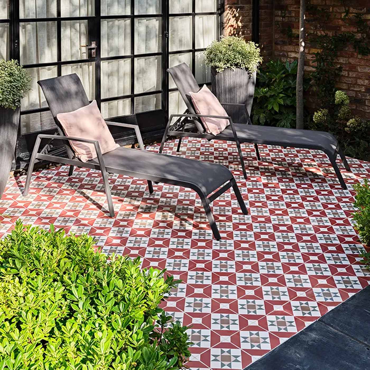 Image of Brompton Clarence Pattern tile 20x20cm-Pattern tile-Ca Pietra-tile.co.uk