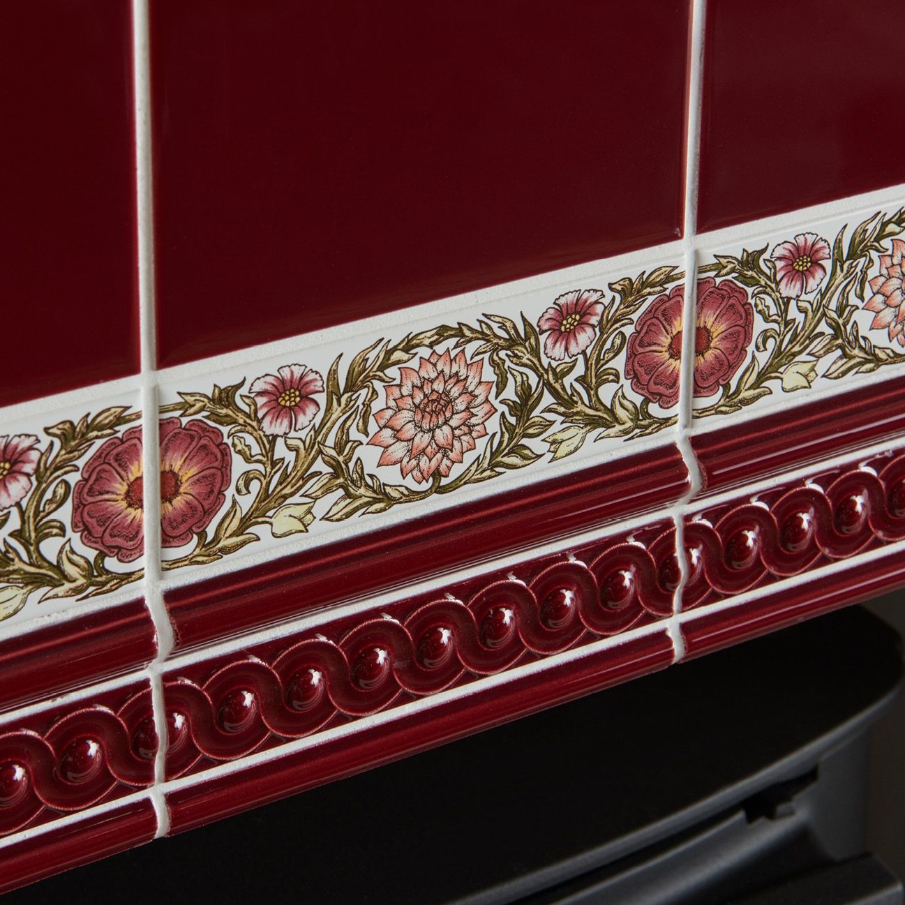 Image of Burgundy Field Tile 15.2x15.2cm-Ceramic wall tile-Original Style-Tile.co.uk
