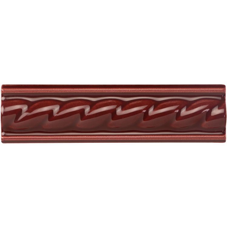 Image of Burgundy Rope Dado 15.2x4cm-Ceramic Tiles-Original Style-Tile.co.uk