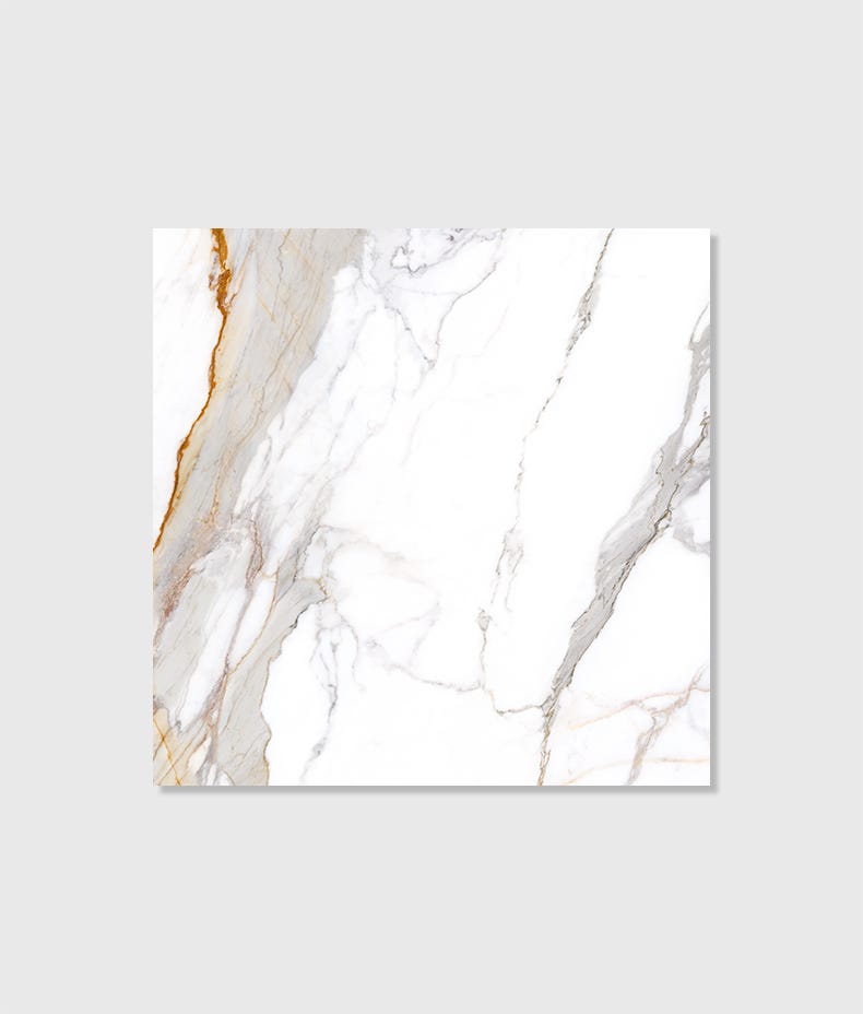 Image of Sculpture Porcelain Calacatta Maximus Brushed - 30 x 40cm Sample - Delivered separately by Ca Pietra-sample-sample-Tile.co.uk