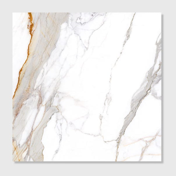 Image of Sculpture Porcelain Calacatta Maximus Brushed 100 x 100 x 0.8cm-Ca Pietra-Tile.co.uk