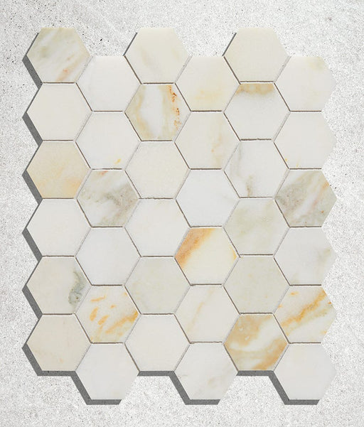 Palazzo Oro Honed Hexagon - Swatch Sample - Delivered separately by Ca Pietra-sample-sample-Tile.co.uk