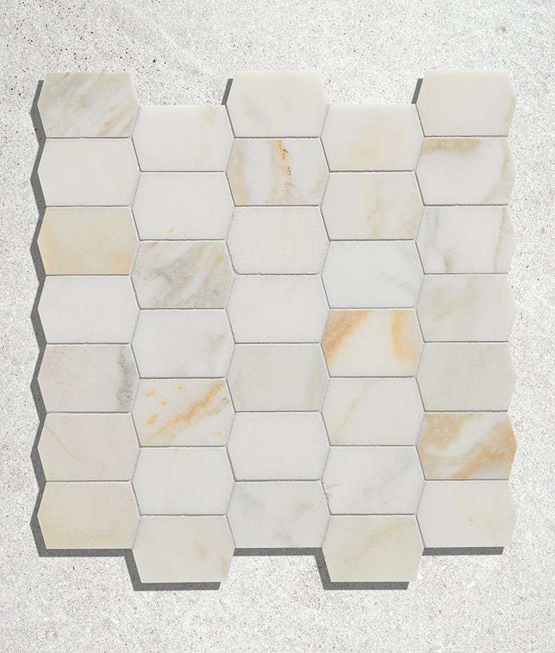 Image of Palazzo Oro Honed Picket 30.3 x 34 x 1.0cm-Ca Pietra-Tile.co.uk
