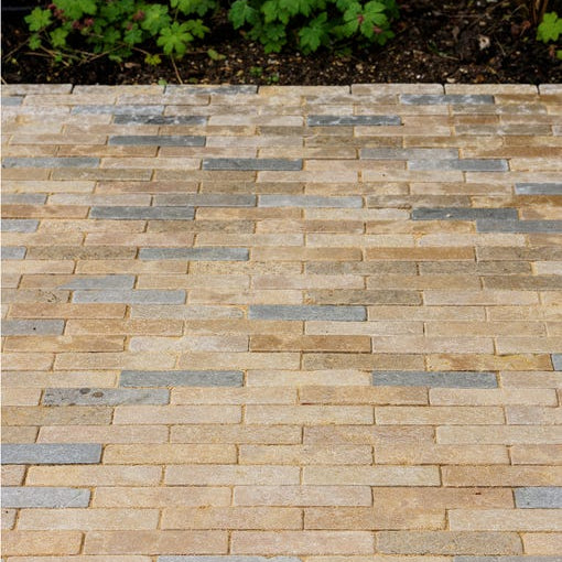 Image of Castilan Limestone Tumbled Klinkers - 5 x 20 x 4.0cm-Ca Pietra-Tile.co.uk