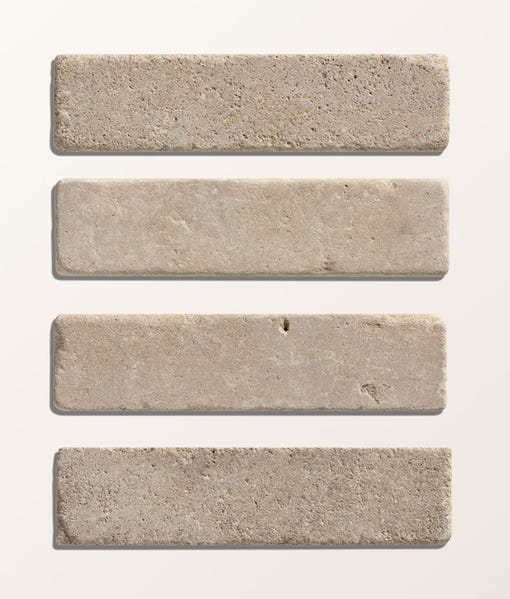 Image of Castilan Limestone Tumbled Klinkers - 5 x 20 x 4.0cm-Ca Pietra-Tile.co.uk