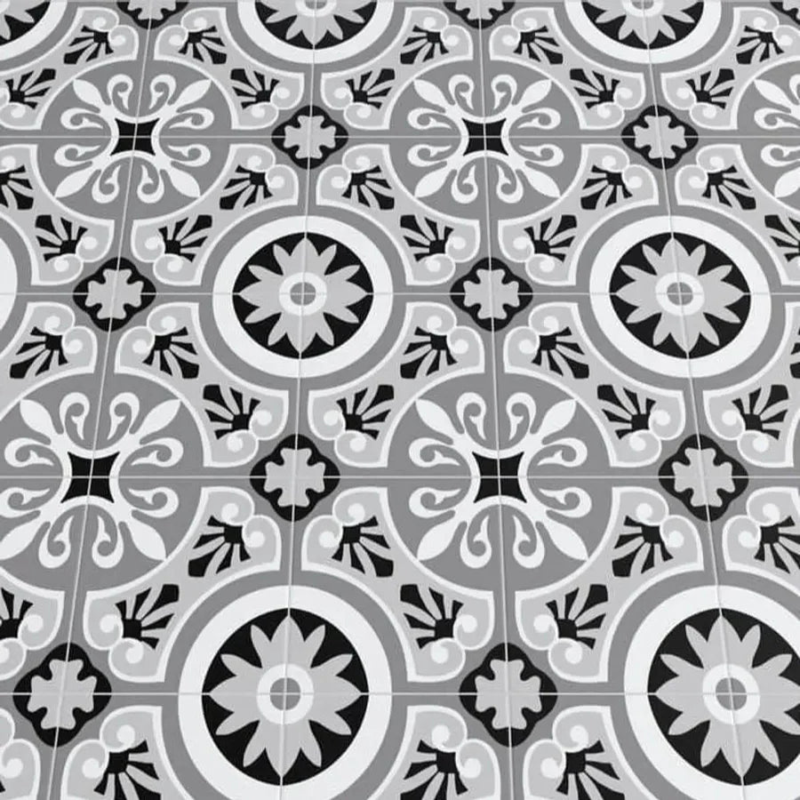 Image of Heritage Gris Pattern tile 22.5x22.5cm-Pattern tile-Cerlat-Tile.co.uk