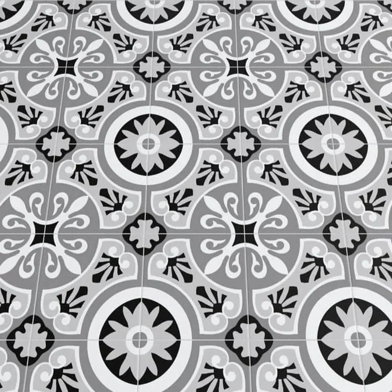 Image of Heritage Gris Pattern tile 22.5x22.5cm-Pattern tile-Cerlat-Tile.co.uk