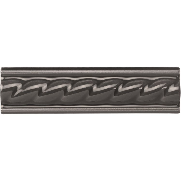Image of Charcoal Grey Rope Dado 15.2x4cm-Ceramic Tiles-Original Style-Tile.co.uk