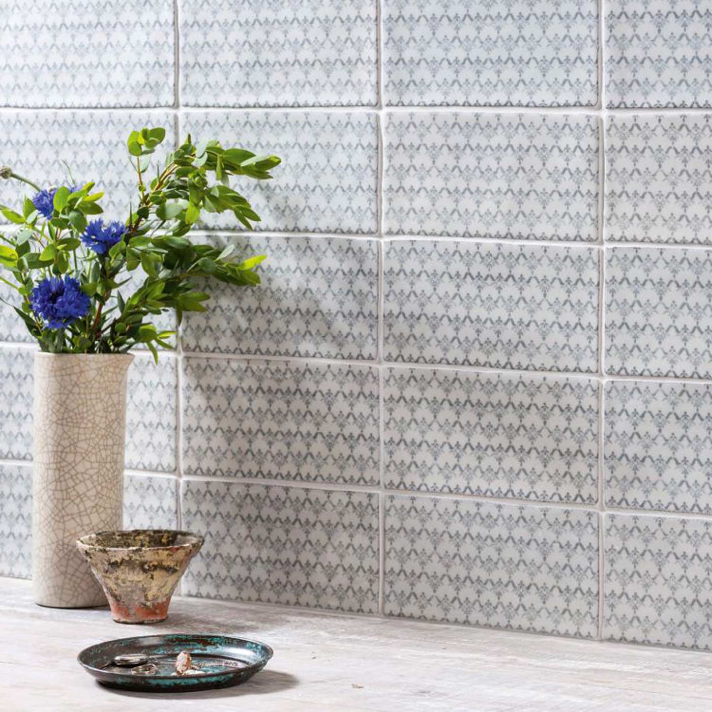 Image of Fabrique Clara Dove Grey Brick wall tile 10x20cm-Ceramic wall tile-Original Style-Tile.co.uk