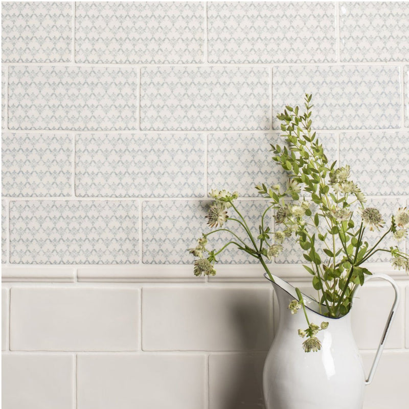 Image of Fabrique Clara French Blue Brick wall tile 10x20cm-Ceramic wall tile-Original Style-Tile.co.uk