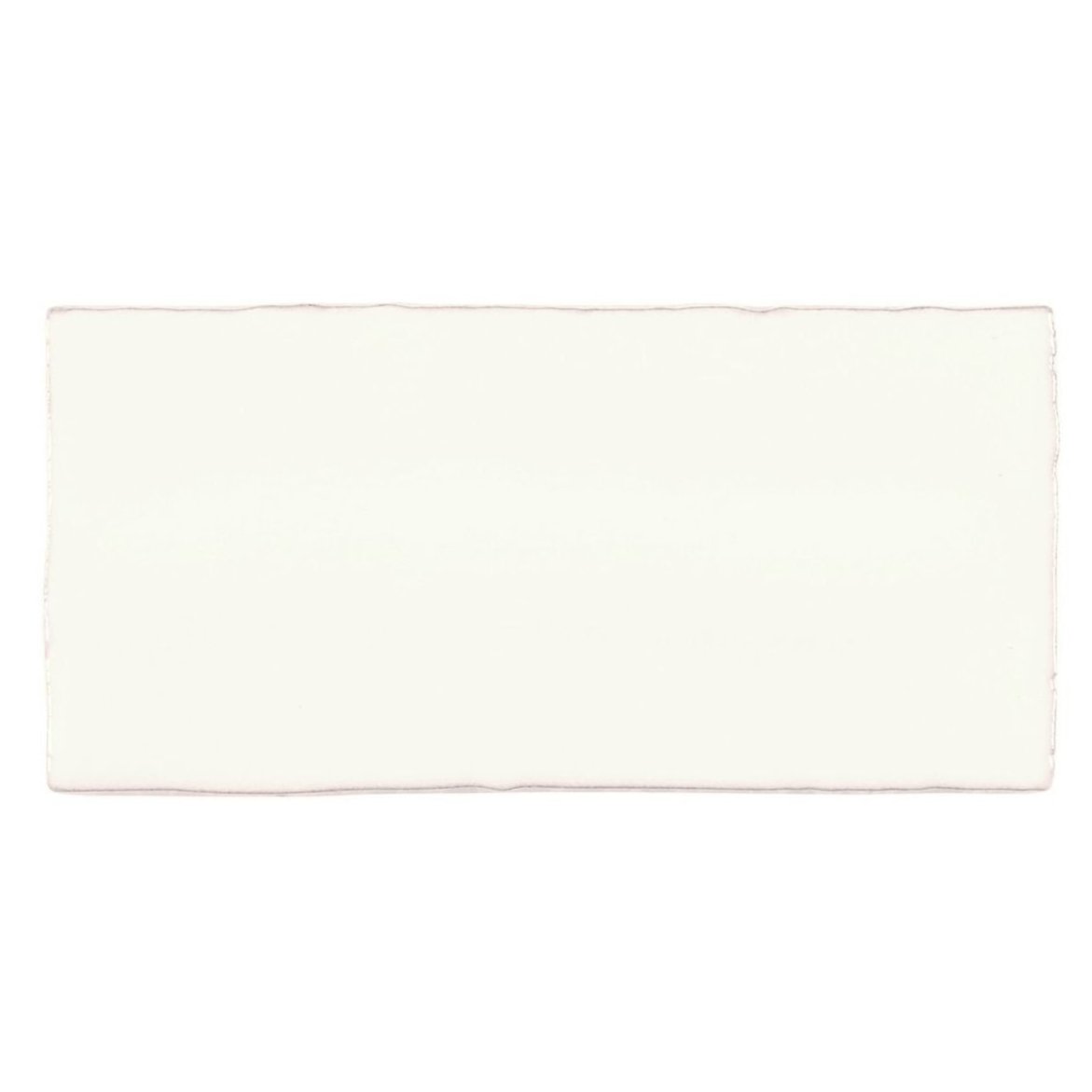 Image of Cotton Plain Half Tile 6.3x13cm-Ceramic wall tile-Original Style-Tile.co.uk