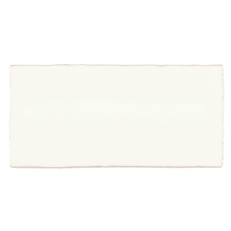 Image of Cotton Plain Half Tile 6.3x13cm-Ceramic wall tile-Original Style-Tile.co.uk