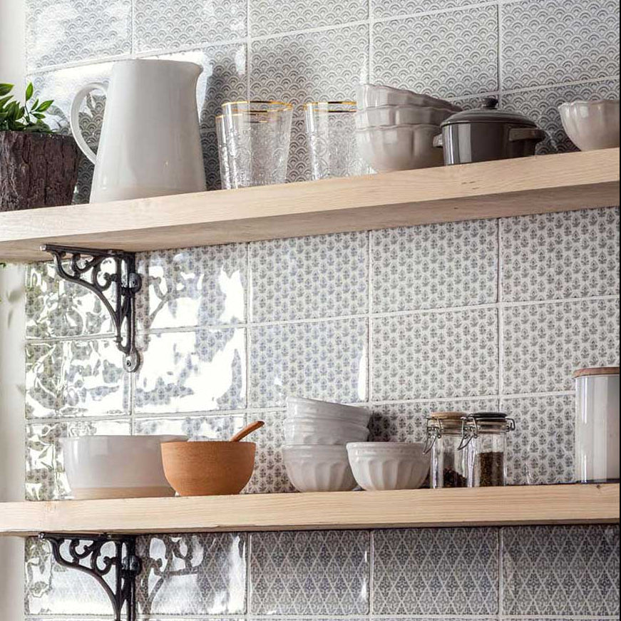 Image of Coraline Dove Grey Brick wall tile 10x20cm-Ceramic wall tile-Original Style-Tile.co.uk
