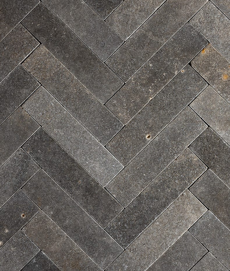 Image of Free Sample - Corfe Limestone Tumbled & Etched Parquet - Delivered separately by Ca Pietra-sample-sample-tile.co.uk