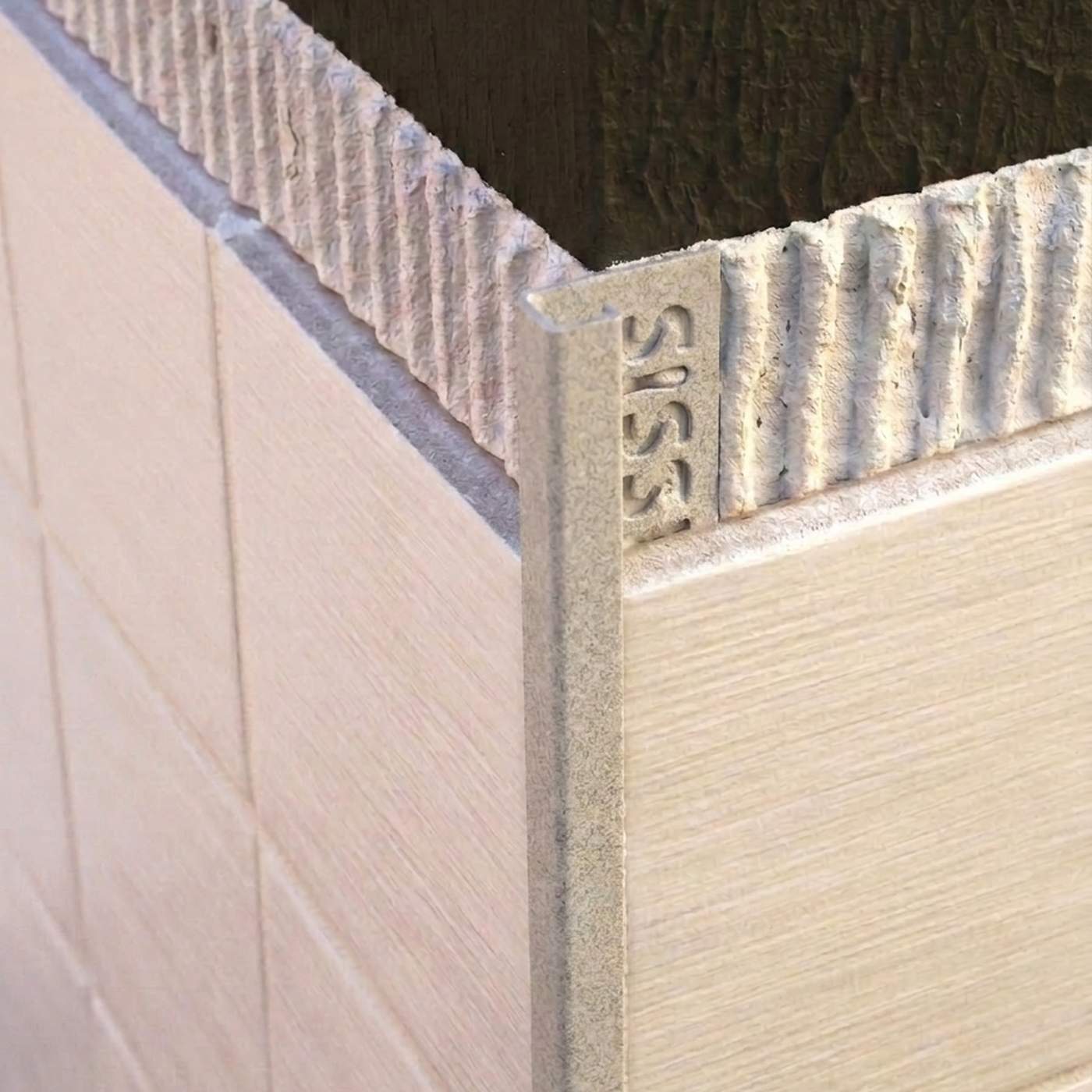 Image of Genesis Bath Stone Square Edge Aluminium Tile Trim-Trim-Genesis-Tile.co.uk