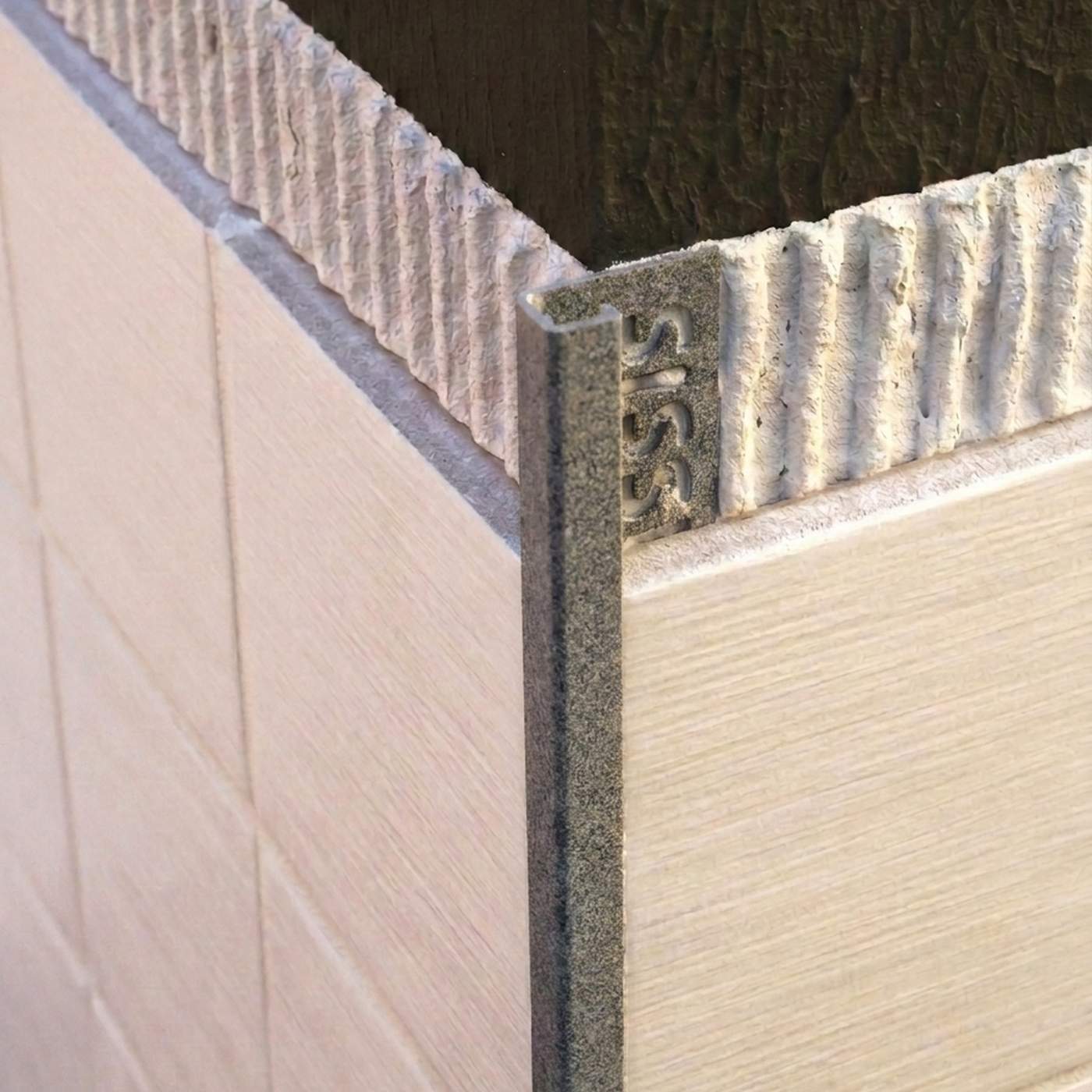 Image of Genesis Dark Granite Square Edge Aluminium Tile Trim-Trim-Genesis-Tile.co.uk