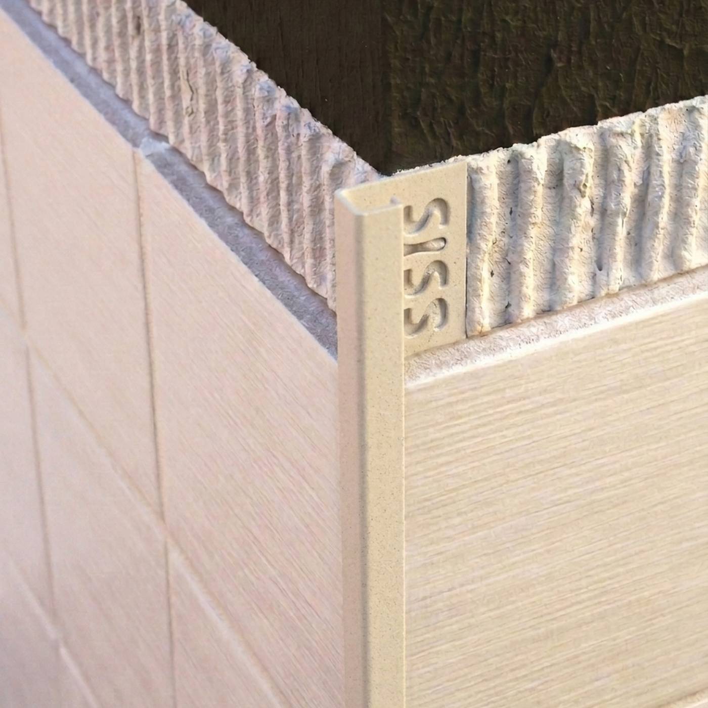 Image of Genesis Sand Stone Square Edge Aluminium Tile Trim-Trim-Genesis-Tile.co.uk
