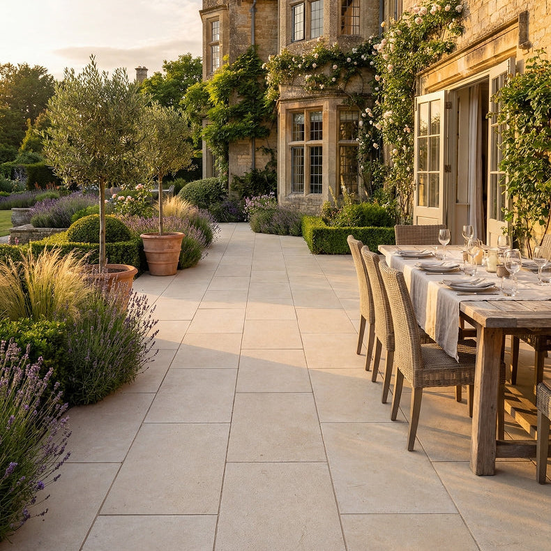 Image of Portare Cotswold Porcelain Paving Textured - 60.5 x 90.5 x 2cm-20mm Porcelain tile-Ca Pietra-Tile.co.uk