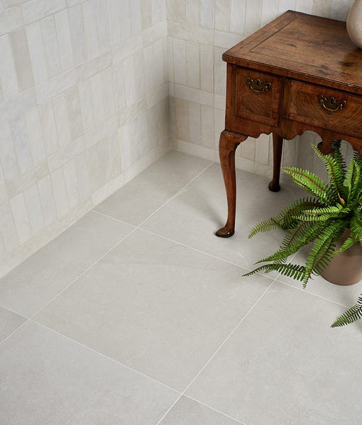 Image of Dorset White tile 80x80cm-Large format-Ca Pietra-Tile.co.uk