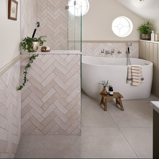 Image of Dorset White tile 120x60cm-Large format-Ca Pietra-Tile.co.uk