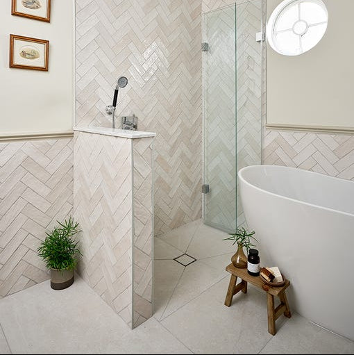Image of Dorset White tile 120x60cm-Large format-Ca Pietra-Tile.co.uk