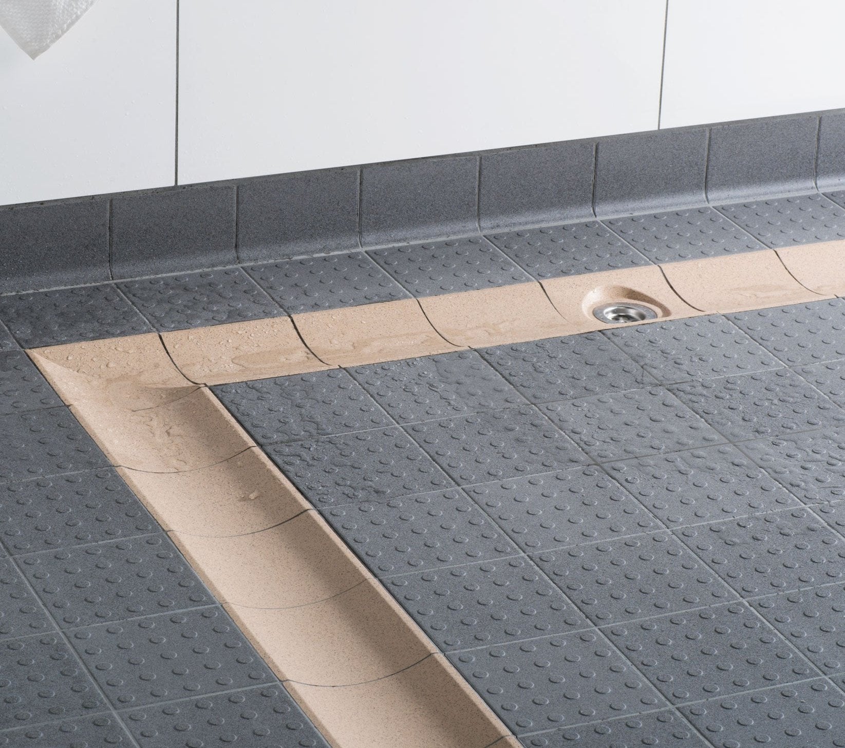 Image of Multidisc Dark Grey Vitrified tile 14.8x14.8cm by Dorset Woolliscroft-Vitrified ceramic-Original Style-Tile.co.uk