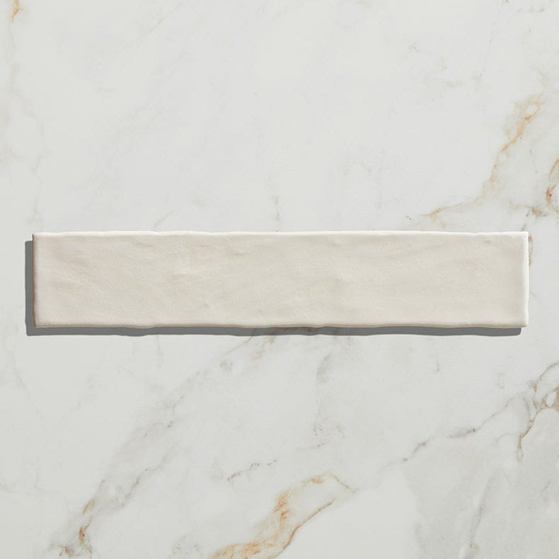 Image of Earthenware Porcelain Soft White - 5 x 25 x 1.2cm-Ca Pietra-Tile.co.uk