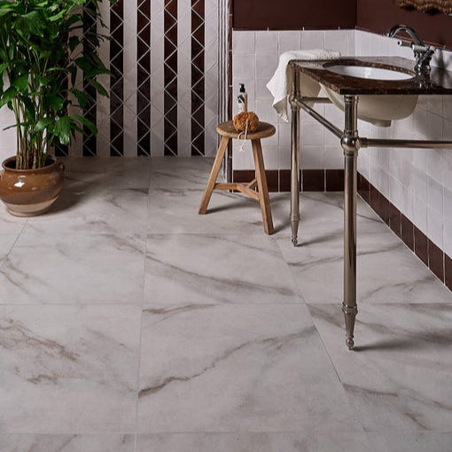 Image of East Village Porcelain Bianco - 59.5 x 59.5 x 1.0cm-Ca Pietra-Tile.co.uk
