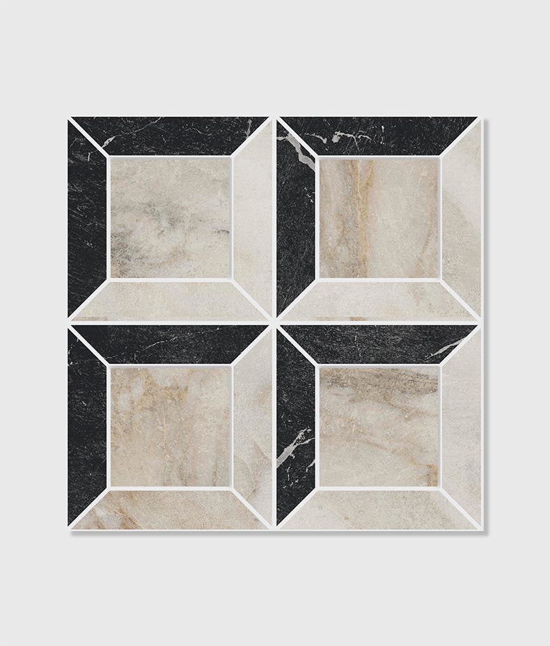 Image of East Village Porcelain Quadrant Mosaic Oro - Free Swatch Sample-sample-sample-Tile.co.uk