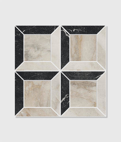 East Village Porcelain Quadrant Mosaic Oro - Full Tile Sample-sample-sample-Tile.co.uk