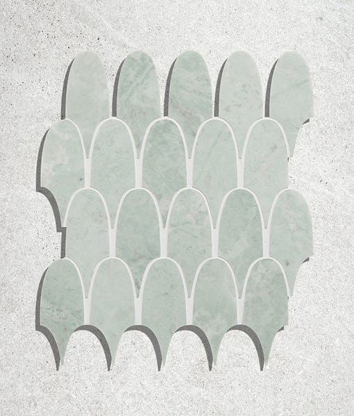 Sample Swatch East Java Hummingbird Plume Marble Mosaic - Delivered separately by Ca'Pietra-sample-sample-Tile.co.uk